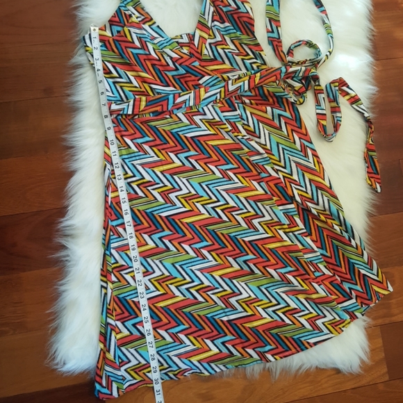 Gap Halter wrap dress in zigzag print - Picture 8 of 8